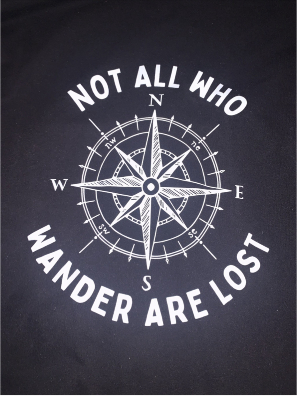 Not all Who Wander Are Lost Hoodie Black XL Pre-Owned - Picture 2 of 9